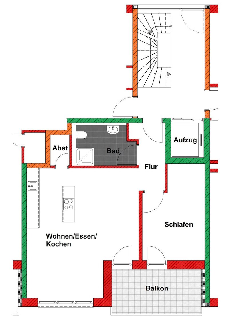 Grundriss des Mietangebots