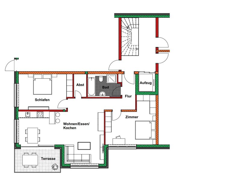 Grundriss des Mietangebots